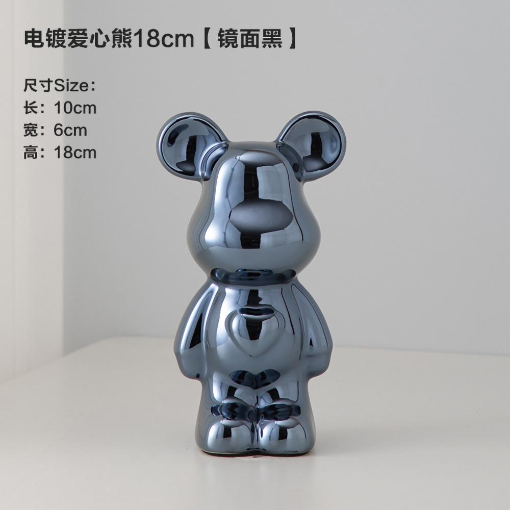 18-28CM European Electroplating Ceramic Care Bear Doll Ornament Home Desktop Living Room Decoration Ornament Decorative Figurine
