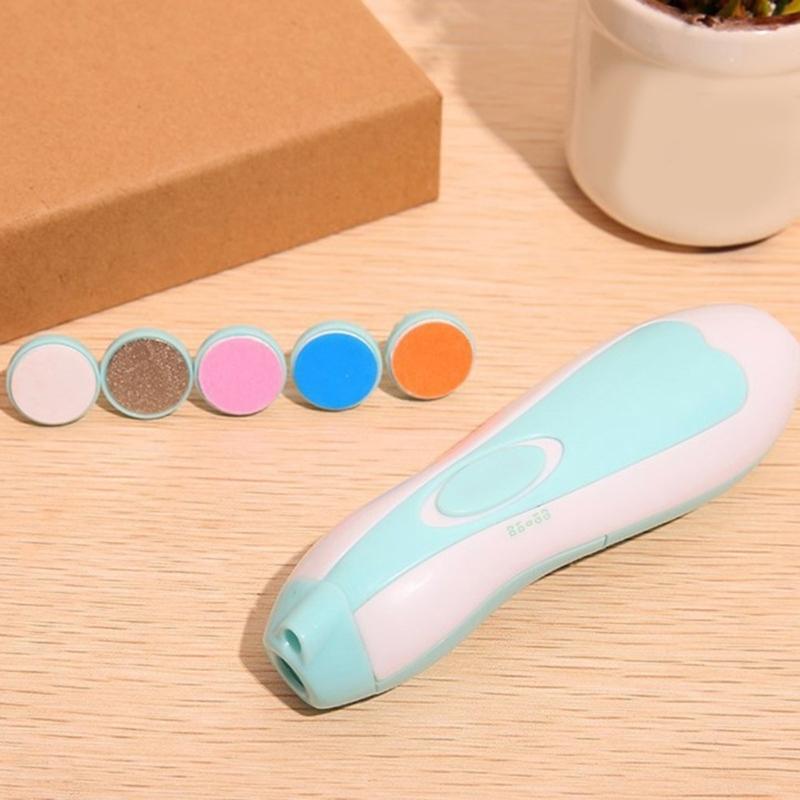 Convenient Baby Nails Files 6-in-1 Electric Nails Care Tool Multifunction Baby Manicure Machine Set for Nails Trimming