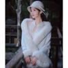 New Arrivalcheongsam Outer Wear Pure Color Atmosphere Shawl Outer Wear Women's White Shawl