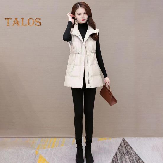 Женское зимнее пальто с воротником-стойкой — фото 7