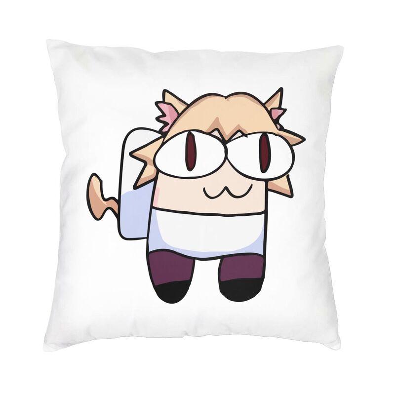 

Neco Arc Cat Square Pillow Cover Home Decor Cartoon Comic Game Cushions Throw Pillow for Car Doublesided Printing 30x30cm 12x12in