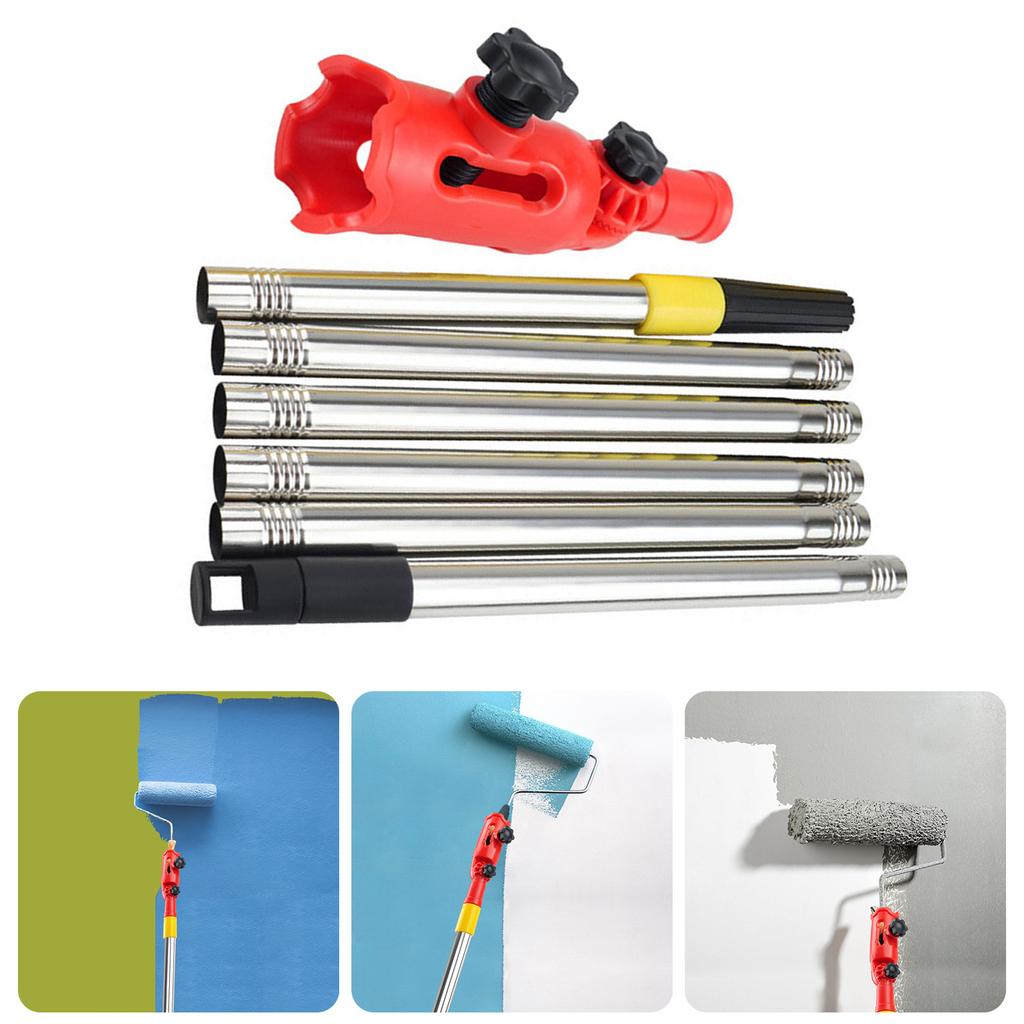 MultiAngle Portable Paint Roller Extension Poles Attachments Long Paint Brush Tool Flexible Paint Brush Extender
