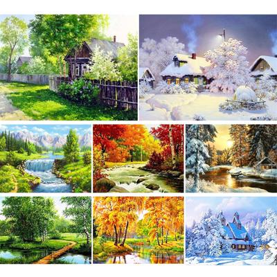 5D DIY Diamond Painting Forest Scenery Diamond Embroidery Cross Stitch Kit Full Rhinestone Mosaic Home Decor