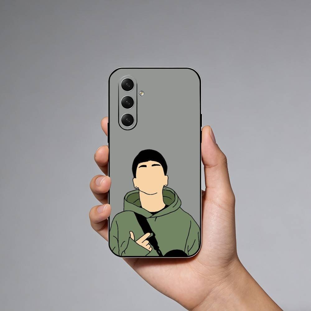 Singer M-Milo J Phone Case For Samsung Galaxy A73,21,22,32,71,53,52,51,80,5G Soft Black Cover Samsung a12