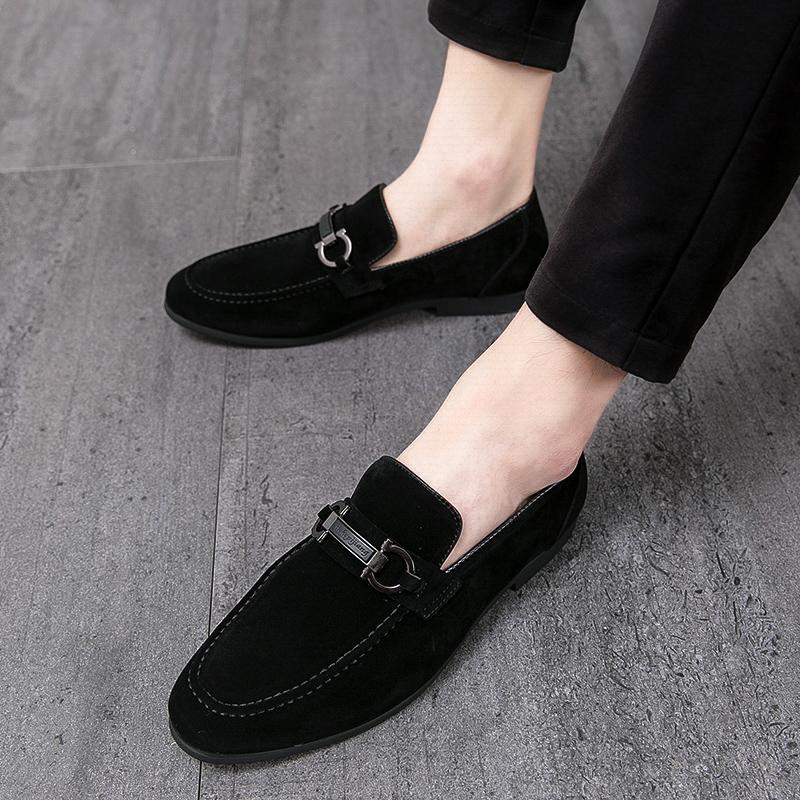 Luxury Designer Suede Green Grey Leather Driving Shoes For Men Formal Wedding Prom Dress Homecoming Sapatos Tenis Masculino