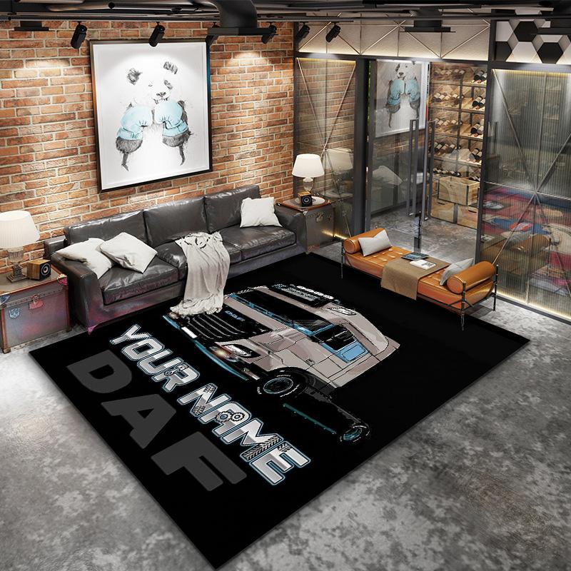 Daf Team Benutzerdefinierter Name Teppich Teppich für Wohnzimmer Schlafzimmer Haus Sofa Dekoration Kinder Spielen Rutschfeste Bodenmatte