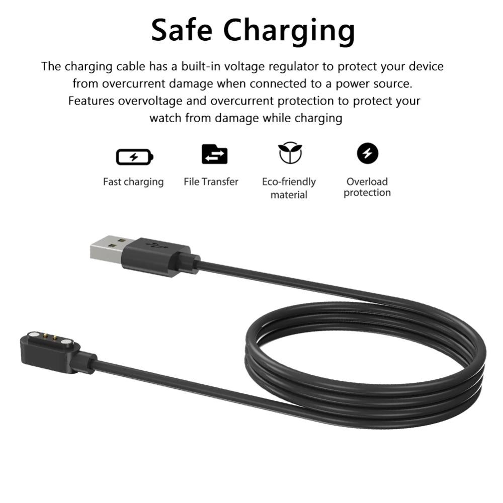 USB Magnetic Suction Charging Wire For Crystal 2 Replacement Smart Watch Charger Cord Accessories Charger Dock Equipment