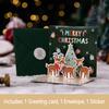 3 Stück Frohe Weihnachten 3D Grußkarte Wintergeschenk Umschlag Postkarte
