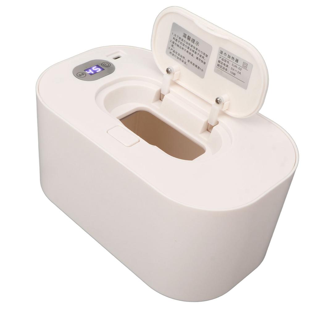 Wet Wipe Warmer Large Capacity LED Screen Portable Uniform Heating Adjustable Heated Wipes Dispenser