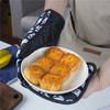 Microwave Oven Heat Insulation Gloves Halloween Pattern High Temperature Resistant Thickened Kitchen Gloves Anti-Scald Gloves