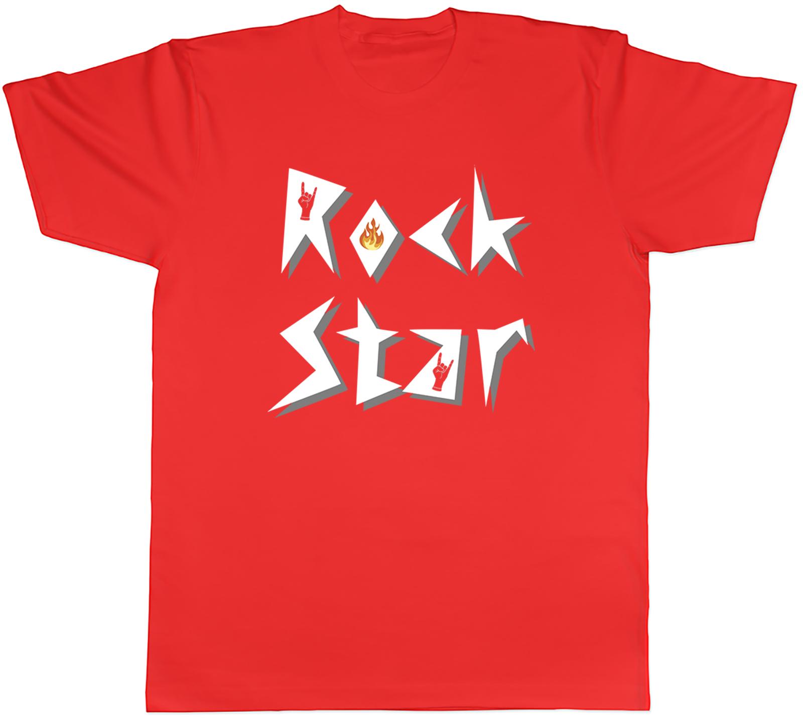Rock Star Unisexs TShirt Drums Guitar Rock n Roll Heavy Metal Tee Gift S