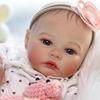 NPK 17inch Reborn Baby Toddler Girl Very Soft Cloth Doll Stuffed Toy Lifelike Real Soft Touch