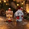 Resin Animal Figurines Decorative Miniature Tabletop Cow Figurine for Collectors,