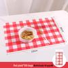 OEING Disposable Red & White Plaid Tablecloths