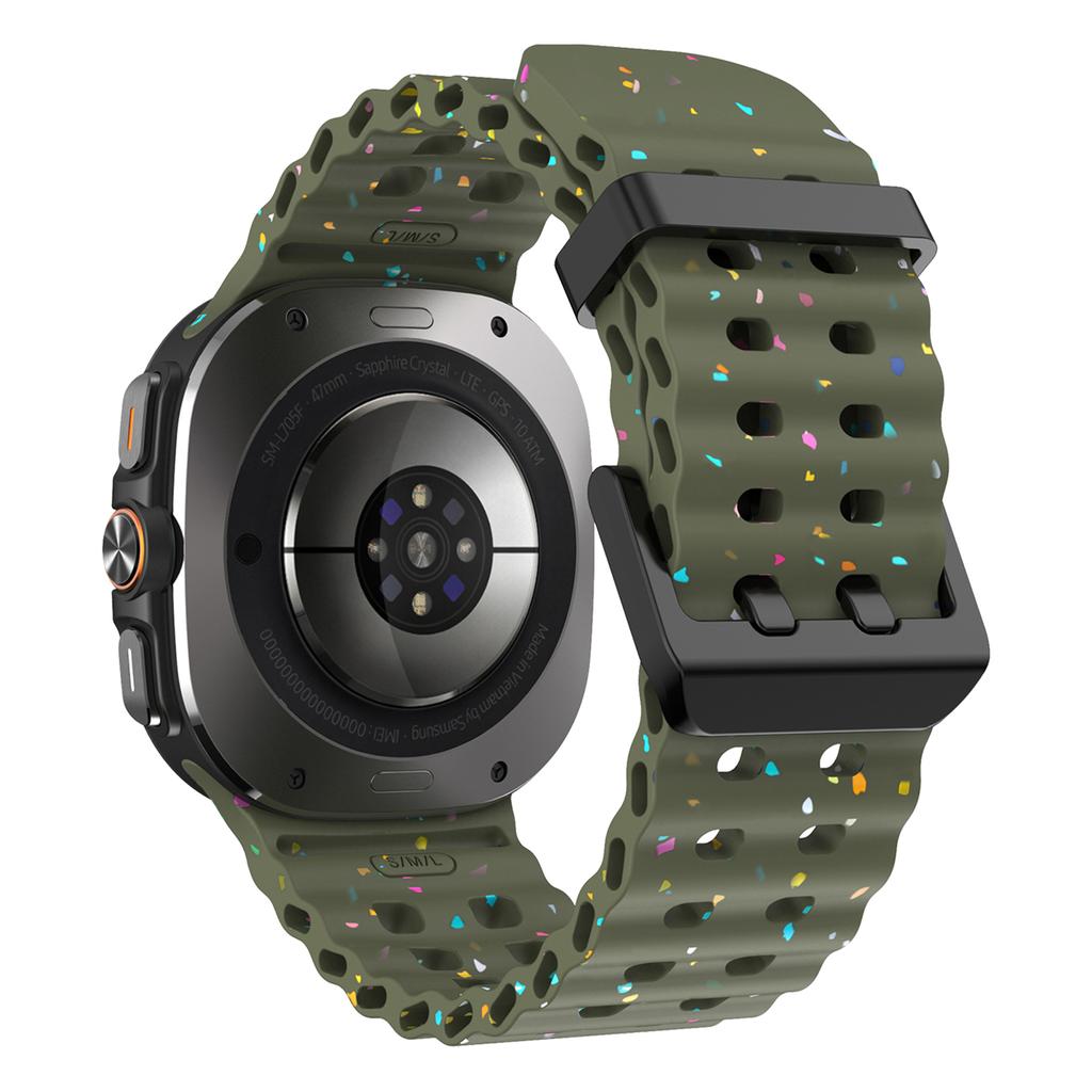 Original Marine Strap for Samsung Galaxy watch Ultra 47mm Accessories Silicone Sport Bracelet Correa Galaxy watch 7 Ultra Band