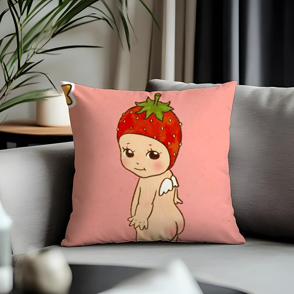 New SSonny Angelable Cushion Cover Antidustmite Pillowcase Invisible Zipper Silky Short Plush Sofa Cushion Cover