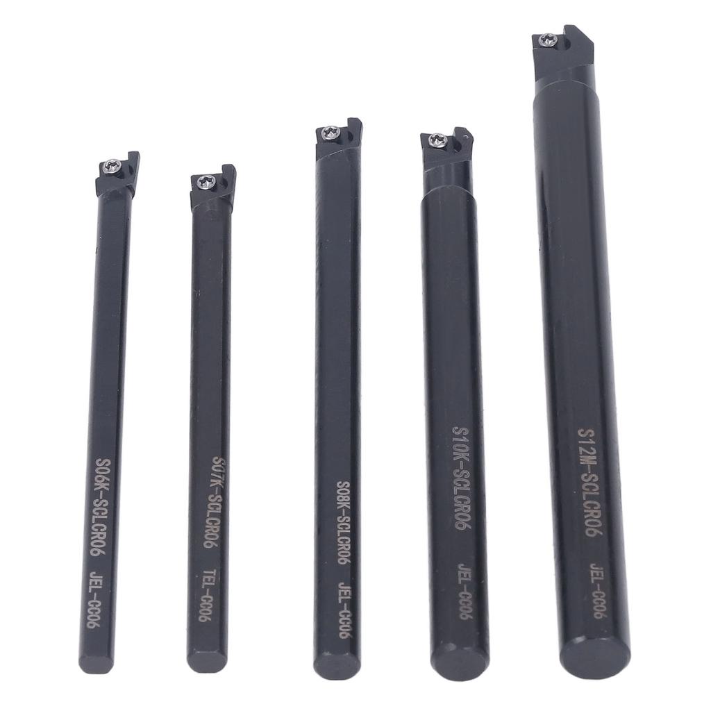 5 Sets CNC Boring Holder High Speed Steel Turning Toolholders with Wrench for Lathe Tool