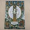 35"Thangka Embroidery Tibetan Buddhism silk Embroidery six arm Mahakala Vajra Buddha Thangka hanging screen Town house