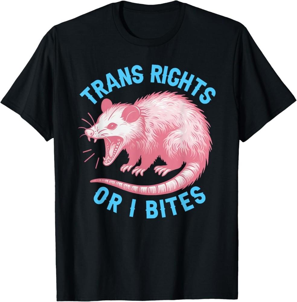 

Права трансгендеров или я кусаю Смешной опоссум Поддержка феминисток ЛГБТК Футболка S