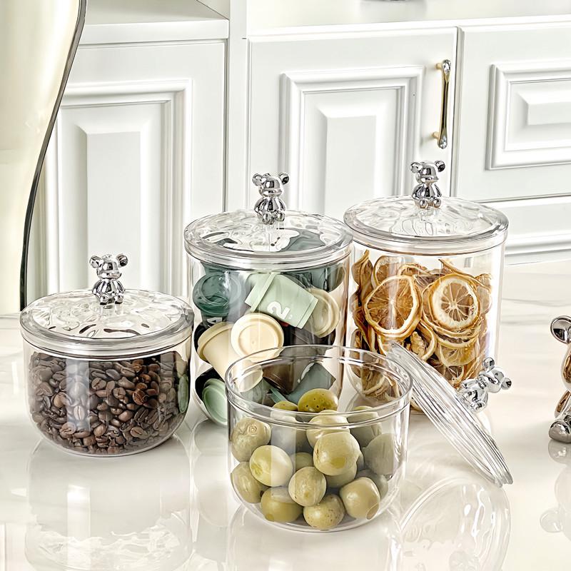 Food Grade Moisture-Proof PET Plastic Jar for Tea, Candy & Dried Goods Storage