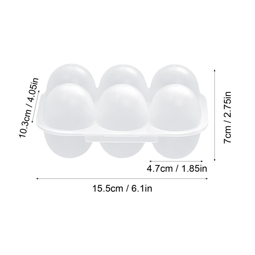 Eggs Holder 6 Eggs Storage Container with Fixed Handle Plastic Eggs Storage Box Outdoor Camping Eggs Carriers