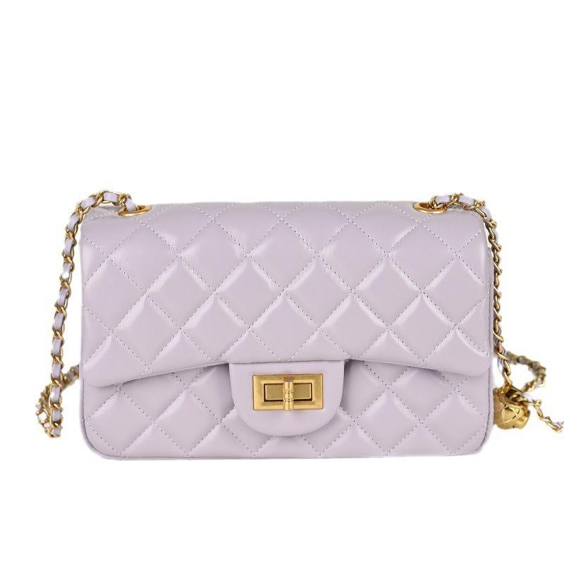 Hot-selling Leather Bags Women's Head Layer Cowhide Style Rhombus Chain High-end Armpit Single-shoulder Crossbody