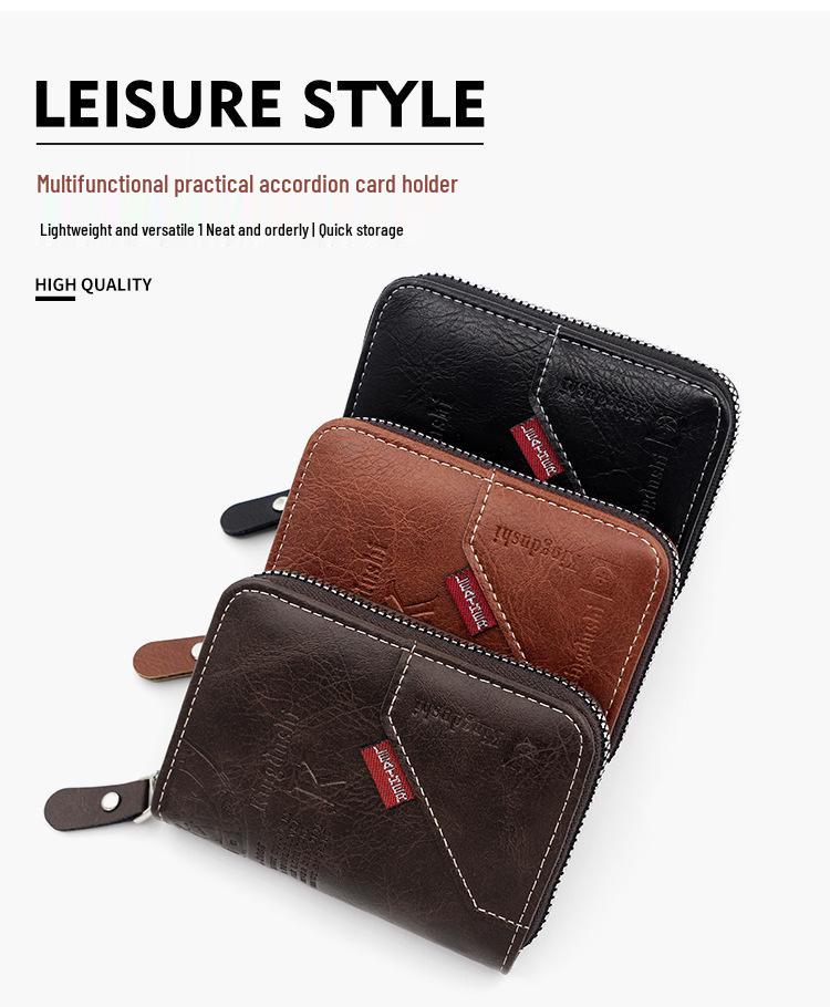 In Stock: 2023 Urban Minimalist PU Leather Card Holder - European & American Style