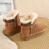 Fashion Plus Size Women's Shoes Platform Snow Boots Winter Ethnic Style Plus Fleece Fur Integrated Northeast Thickened Cotton Shoes