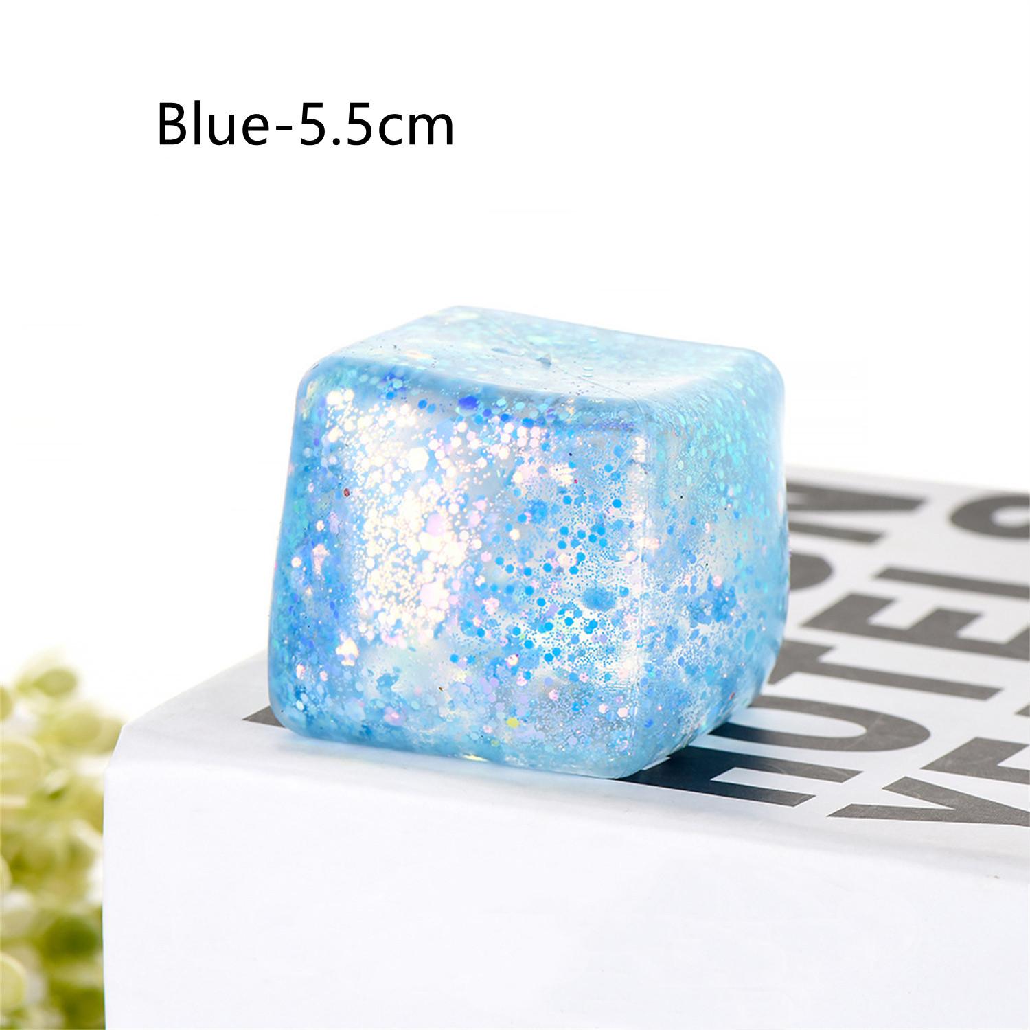 Slow Rise Glitter Stress Cube Stress Balls Malt Sugar Stress Balls for Adults & Kids