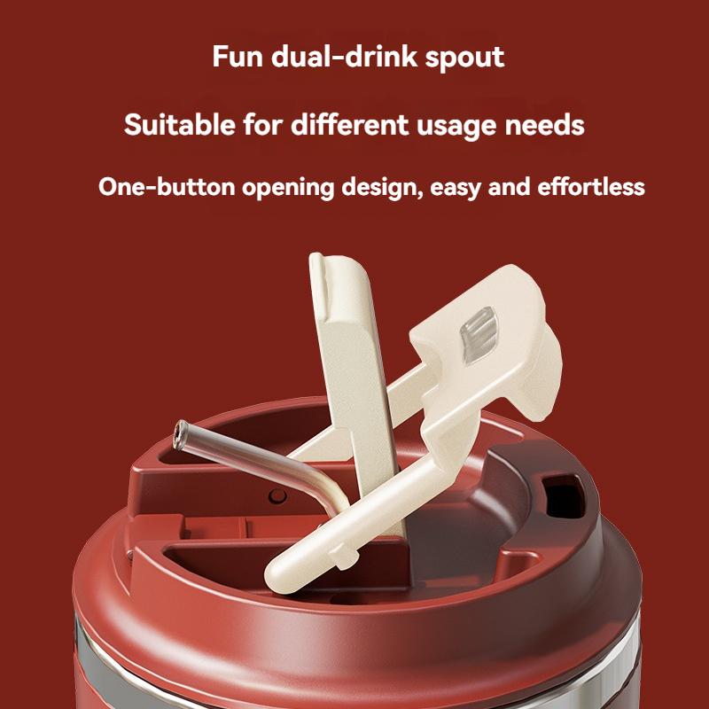 480ML Double-Walled Insulated Milk Coffee Cup Anti Scalding Drinking Cup Stainless Steel Thermal Bottle  Reusable Insulated Cup