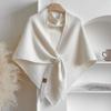 Soft Triangle Scarf Solid Color Sweater Shawl Cape Fashion Knitted Shawl