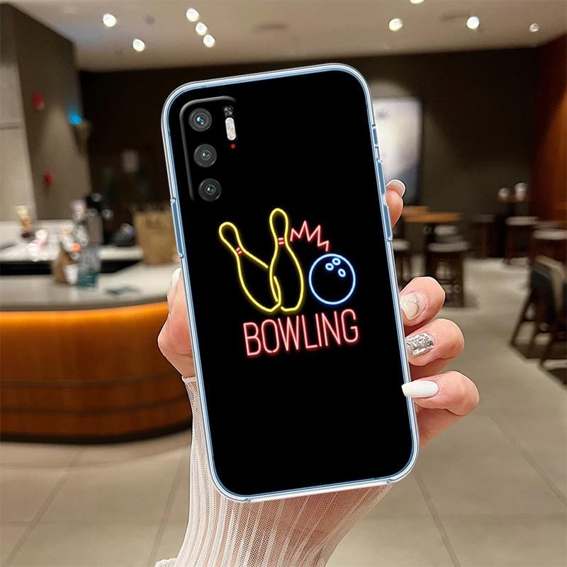 

UP15 Bowling Transparent Phone Case for Samsung Galaxy A04 A04S A14 A23 A34 A54 M23 M33 M52 M53 Galaxy M33