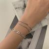Korean Retro Round Bead Bracelet Women 925 Silver Letter H - Trendy Student Jewelry