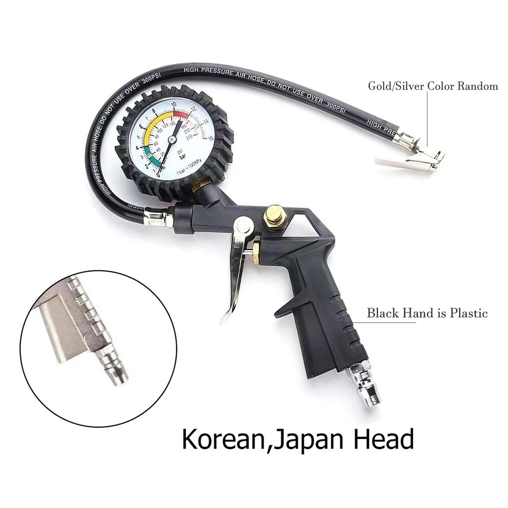 Tyre Pumping Gun Tool Car Tire Pressure Gauge Tester Automotive Air Accessories Meter Tires Mechanical Tools Workshop Job