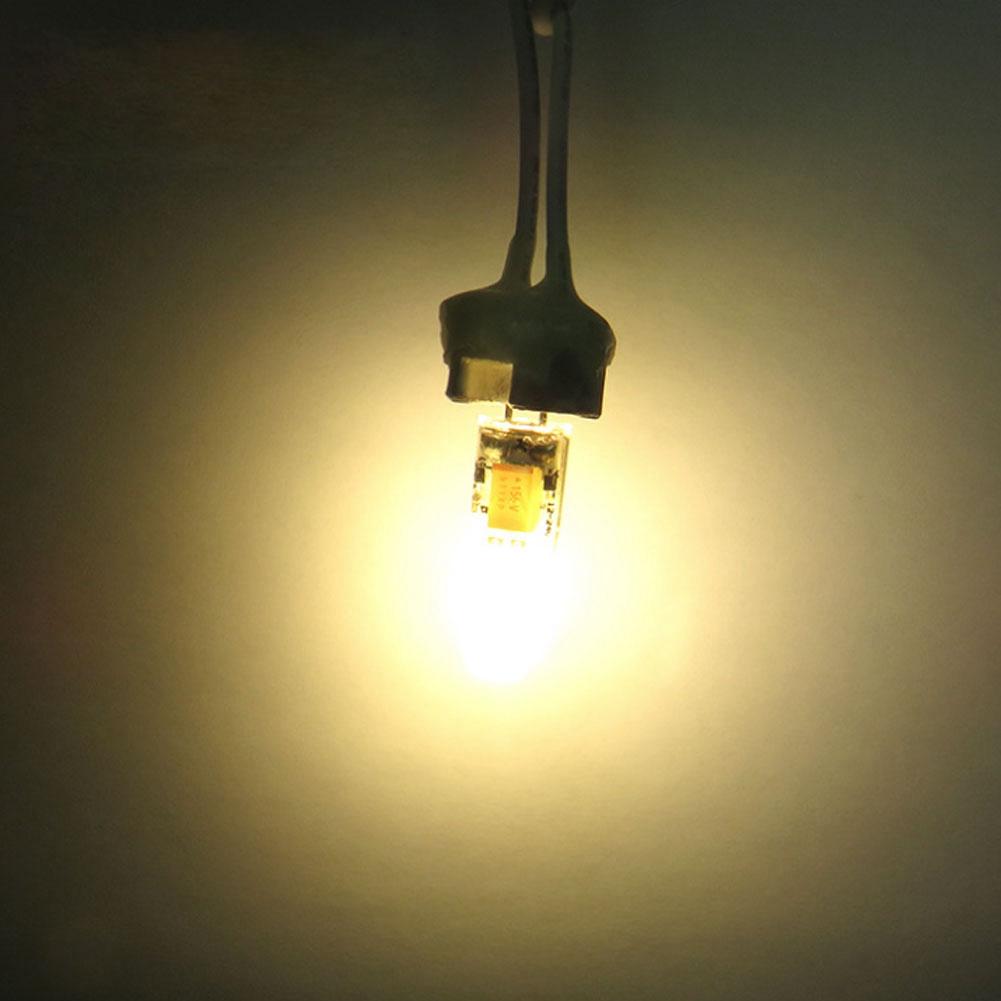 10Pcs ACCelsiusDC12-24V G4 COB LED Light Bulbs NOn Dimmable Silicone Lamp Fixtures (Warm White)