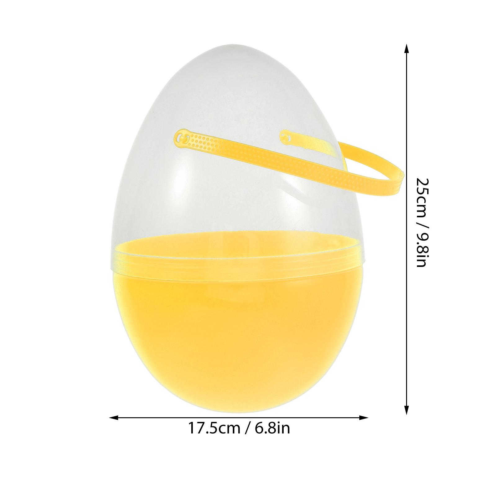 Имитация Яйца Украшение Яйца-Джамбо С Ручками Большие Пасхальные Прозрачные Игрушки Форма Гигантский АБС Настольный Наполняемый Орнамент Студенты жёлтый