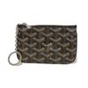 Used 9776 Senna Nano Key Ring 7943 Coin Pocket Wallet In Excellent Condition, Herringbone Pattern, Black. Men's. from