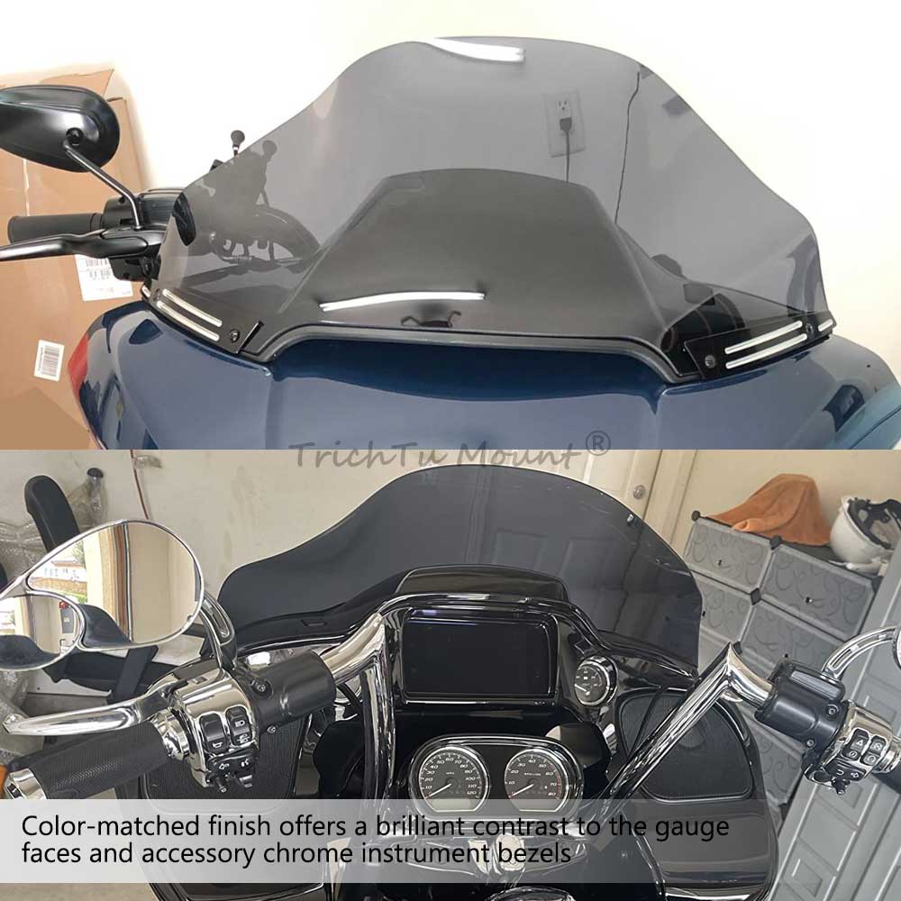 Motorcycle Accessory Black Vivid ABS Fairing Air Duct Windshield Trim For Harley Touring Road Glide CVO Limited FLTRX 2015-2023