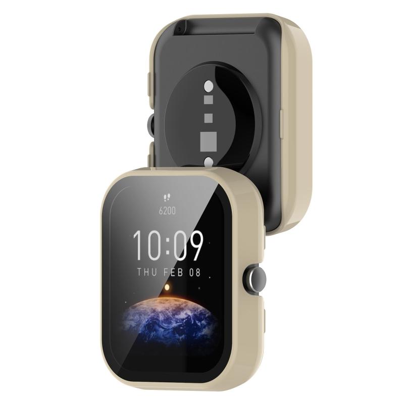 Screen Protector for Case with Tempered Film for AmazfitBIP U/for POP Full Coverage for Shell Protective Cover Replace