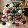 Holiday Display Baubles, 16 Count, 7.5 Cm Textured Tree Set with Light-Catching Finish for Window, Shelf, and Party Use
