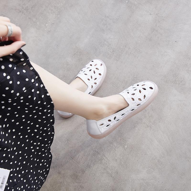 Sommer Damen Mokassins Lederschuhe Fahrkomfort Flats Casual Slip-ons & Espadrilles Schuhe für Mädchen