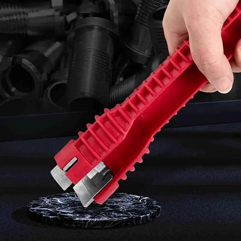 1pc 8 In 1 Flume Wrench Anti-Slip Kitchen Sink Repair Spanner Bathroom Faucet Assembly Plumbing Installation Wrench