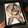 147X14Cm Paisley Print Silk Scarf Europe America Long Strip Double Layer Headband Neckerchief Foulard Hairband Hijab Ribbon