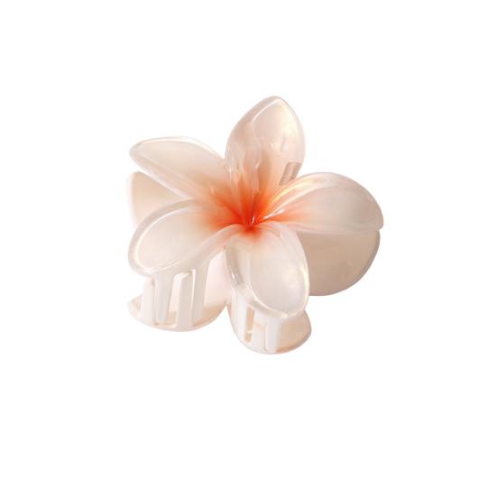 Flower Shape Hair Claw Gradient Color Flower Hair Clip Shower Back Head Hair Clip Lightweight Hair Accessory