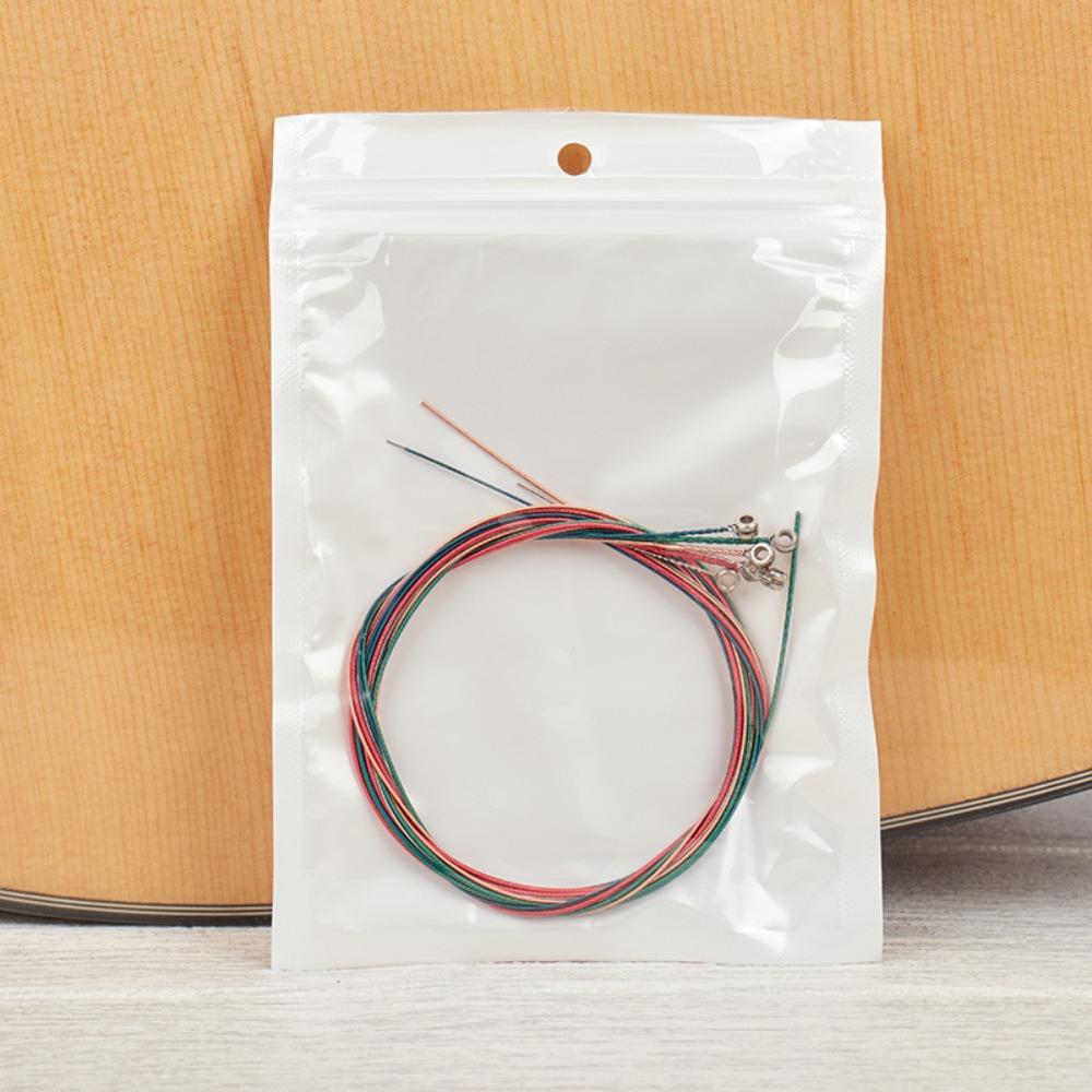 6 Strings Acoustic Guitar Strings Rainbow Colorful Folk Guitar Strings  Music Enthusiasts
