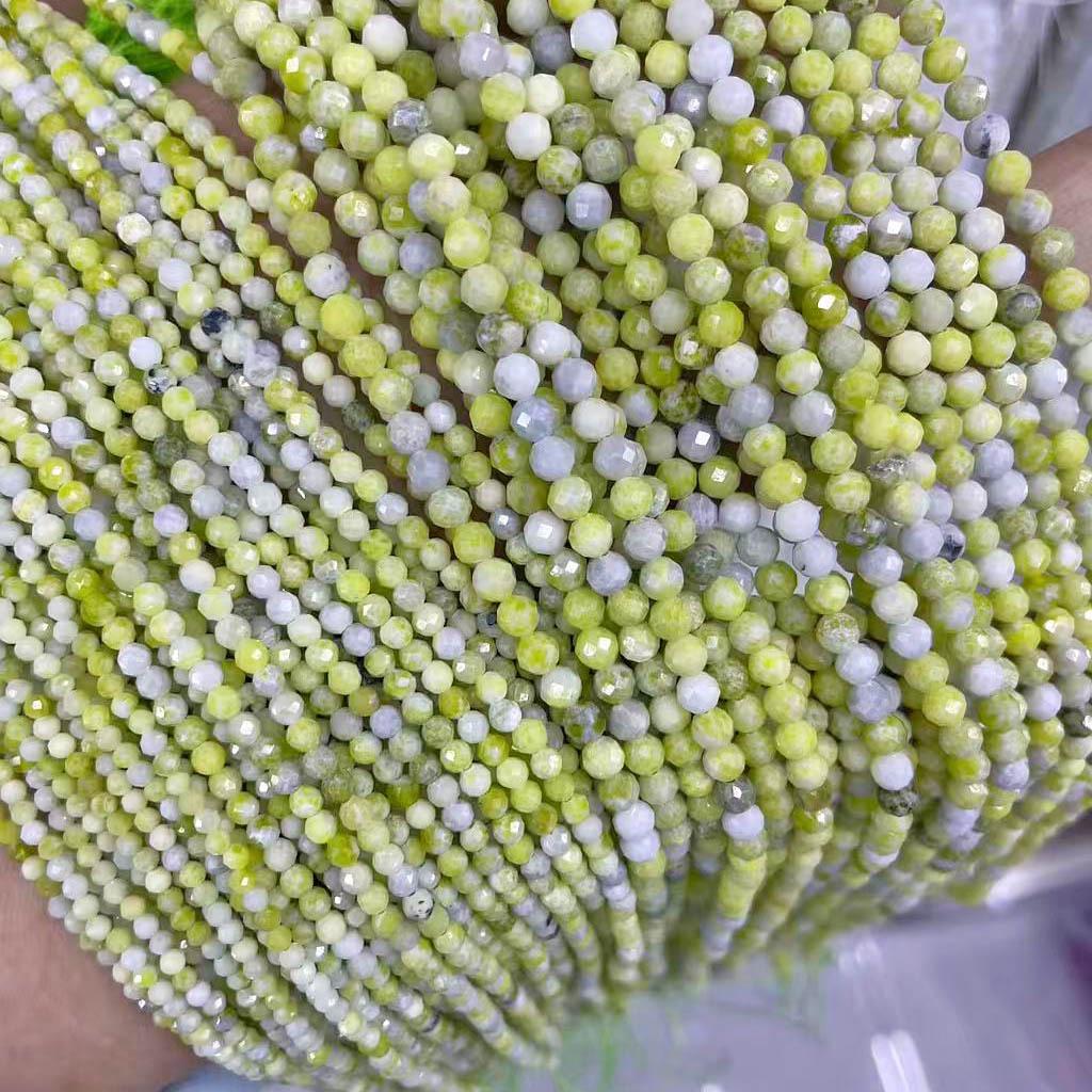 2-4mm Natural Yellow Pine Faceted Round Beads for DIY Jewelry – Handmade Bracelets & Necklaces 2mm ~38cm strand