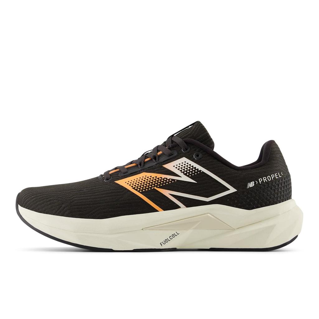 New Balance FuelCell Propel v5 Running Shoes Lightweight Cushioned Sneakers for Road Running and Training - Black/Orange (CB5) (Size27.5 cm D)