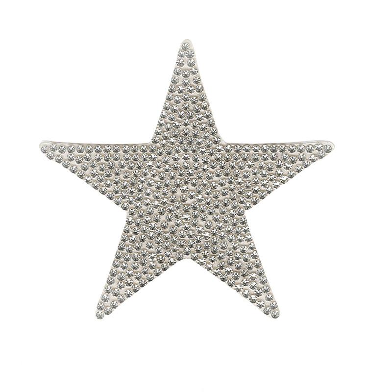 8CM Rhinestone Pentagram DIY Decorative Adhesive Rhinestone Sticker