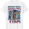 Rizz Em with The Tism Meme Autistic Raccoon Funny T-Shirt Men Crewneck Cotton Short Sleeve Male Creative Design T Shirt