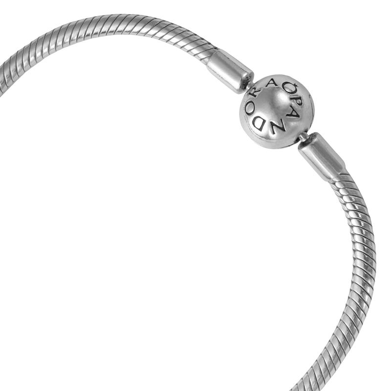 Pandora Moments schlichte dünne Silberschnalle 925er Silber Basisarmband Damen Silber 590728